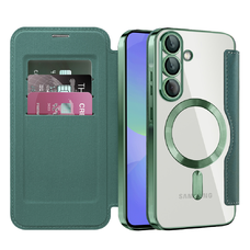  Techsuit - SmartMag könyvtok - Samsung Galaxy A36 5G - Zöld tok