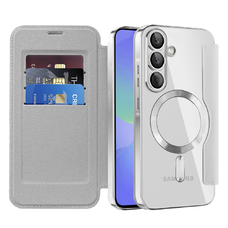  Techsuit - SmartMag Könyv Tok - Samsung Galaxy A36 5G - Szürke tok