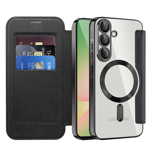 Techsuit - SmartMag könyvtok - Samsung Galaxy A56 5G - Fekete tok Techsuit - SmartMag könyvtok - Samsung Galaxy A56 5G - Fekete tok