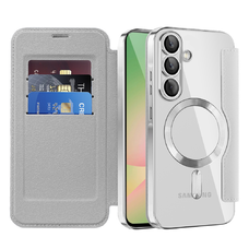  Techsuit - SmartMag Könyv Tok - Samsung Galaxy A56 5G - Szürke tok