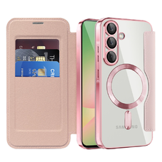  Techsuit - SmartMag Könyv Tok - Samsung Galaxy A56 5G - Rózsaszín tok