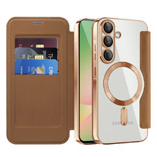  Techsuit - SmartMag Könyv Tok - Samsung Galaxy A56 5G - Barna tok