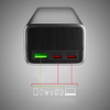 Powerbank SBS 10000mAh PD 35W LCD kijelzővel - szürke - 2. kép