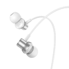HOCO vezetékes fülhallgatók Jack 3,5 mm mikrofonnal M110 ezüst - 0. kép