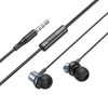HOCO vezetékes fülhallgató Jack 3,5 mm mikrofonnal M110 fém szürke - 0. kép