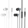 HOCO vezetékes fülhallgató Jack 3,5 mm mikrofonnal M110 fém szürke - 2. kép