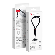 FORCELL F-DESIGN R10X40 állítható hosszúságú csuklópánt mobiltelefonhoz (max 20 cm a hurokban) fekete