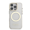 Guess IML Gold Outline Stand Camera Frame MagSafe tok iPhone 16 Pro-hoz Átlátszó Tok - 1. kép