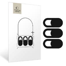 Tech-protect Cam Fit+ kryt na webkameru 3-pack Kryt na webkameru pre notebook Čierna Tech-protect Cam Fit+ kryt na webkameru 3-pack Kryt na webkameru pre notebook Čierna
