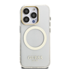 Guess IML Arany Kontúros Kitámasztós Kamera Keretes MagSafe tok iPhone 15 Pro Átlátszó - 1. kép