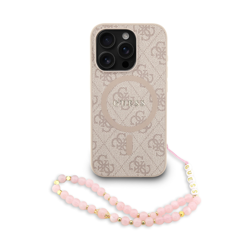 Guess PU Bőr 4G Színes Gyűrűs Pánt MagSafe tok iPhone 15 Pro Pink Guess PU Bőr 4G Színes Gyűrűs Pánt MagSafe tok iPhone 15 Pro Pink