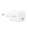 Ugreen X513 30W GaN fali töltő 1x USB-C + 1m USB-C kábel - Fehér - 2. kép