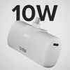 SBS EcoPower 5000 mAh 10W Powerbank beépített USB-C porttal - Fehér - 0. kép