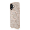 Guess PU bőr 4G Színes Gyűrűs Pánt MagSafe Tok iPhone 16 Pink - 0. kép