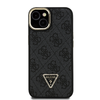 Guess PU 4G Strass Triangle Logo Stand Camera Frame MagSafe tok iPhone 14-hez fekete - 1. kép