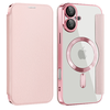  Techsuit - SmartMag könyvtok - iPhone 16 - Rózsaszín tok - 0. kép