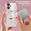  Techsuit - SmartMag könyvtok - iPhone 16 - Rózsaszín tok - 4. kép