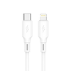 JELLICO kábel B24 USB-C - Lightning PD 30W 1M Fehér - 0. kép