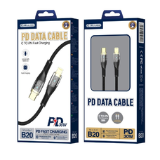 JELLICO kábel B20 USB-C - Lightning PD 30W 1M Fekete