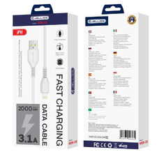 JELLICO kábel KDS-32 Lightning USB 3.1A 2M Fehér