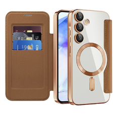  Techsuit - SmartMag könyvtok - Samsung Galaxy A55 5G - Barna tok