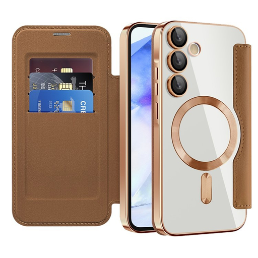 Techsuit - SmartMag könyvtok - Samsung Galaxy A55 5G - Barna tok Techsuit - SmartMag könyvtok - Samsung Galaxy A55 5G - Barna tok