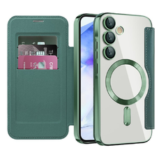 Techsuit - SmartMag Könyvtok - Samsung Galaxy A55 5G - Zöld tok