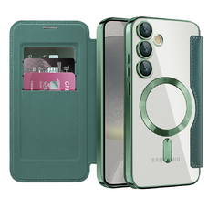  Techsuit - SmartMag Könyv Tok - Samsung Galaxy S24 - Zöld tok