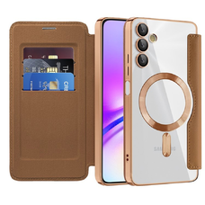  Techsuit - SmartMag Könyv Tok - Samsung Galaxy A05s - Barna tok