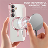  Techsuit - SmartMag Könyvtok - Samsung Galaxy A35 5G - Rózsaszín tok - 4. kép