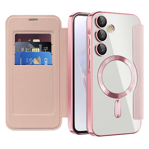 Techsuit - SmartMag Könyvtok - Samsung Galaxy A35 5G - Rózsaszín tok Techsuit - SmartMag Könyvtok - Samsung Galaxy A35 5G - Rózsaszín tok