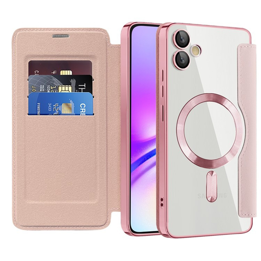  Techsuit - SmartMag könyv tok - Samsung Galaxy A05 - Rózsaszín