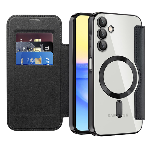 Techsuit - SmartMag Könyves Tok - Samsung Galaxy A15 4G / A15 5G - Fekete tok Techsuit - SmartMag Könyves Tok - Samsung Galaxy A15 4G / A15 5G - Fekete tok
