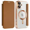  Techsuit - SmartMag könyvtok - iPhone 16 Plus - Barna tok - 0. kép