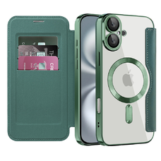  Techsuit - SmartMag Könyvtok - iPhone 16 Plus - Zöld tok