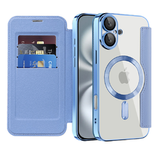  Techsuit - SmartMag könyvtok - iPhone 16 Plus - Világoskék tok