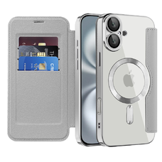 Techsuit - SmartMag könyv tok - iPhone 16 Plus - Szürke