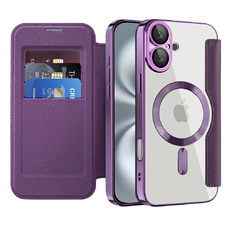 Techsuit - SmartMag Könyvtok - iPhone 16 Plus - Lila tok