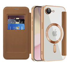  Techsuit - SmartMag könyv tok - iPhone 16-hoz - Barna