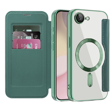  Techsuit - SmartMag Könyv Tok - iPhone 16e - Zöld tok