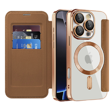  Techsuit - SmartMag könyvtok - iPhone 16 Pro - Barna tok