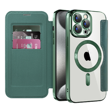  Techsuit - SmartMag Könyvtok - iPhone 15 Pro Max - Zöld tok
