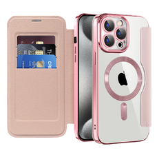  Techsuit - SmartMag Könyv Tok - iPhone 15 Pro - Rózsaszín tok