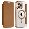  Techsuit - SmartMag könyv tok - iPhone 15 Pro - Barna - 0. kép