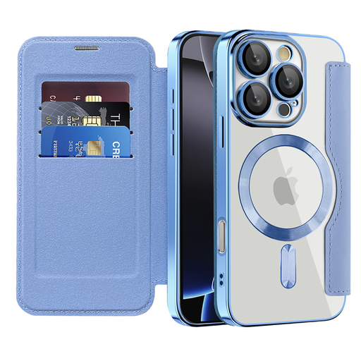 Techsuit - SmartMag Könyvtok - iPhone 16 Pro - Világoskék tok Techsuit - SmartMag Könyvtok - iPhone 16 Pro - Világoskék tok