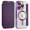  Techsuit - SmartMag Könyv Tok - iPhone 16 Pro - Lila tok - 1. kép