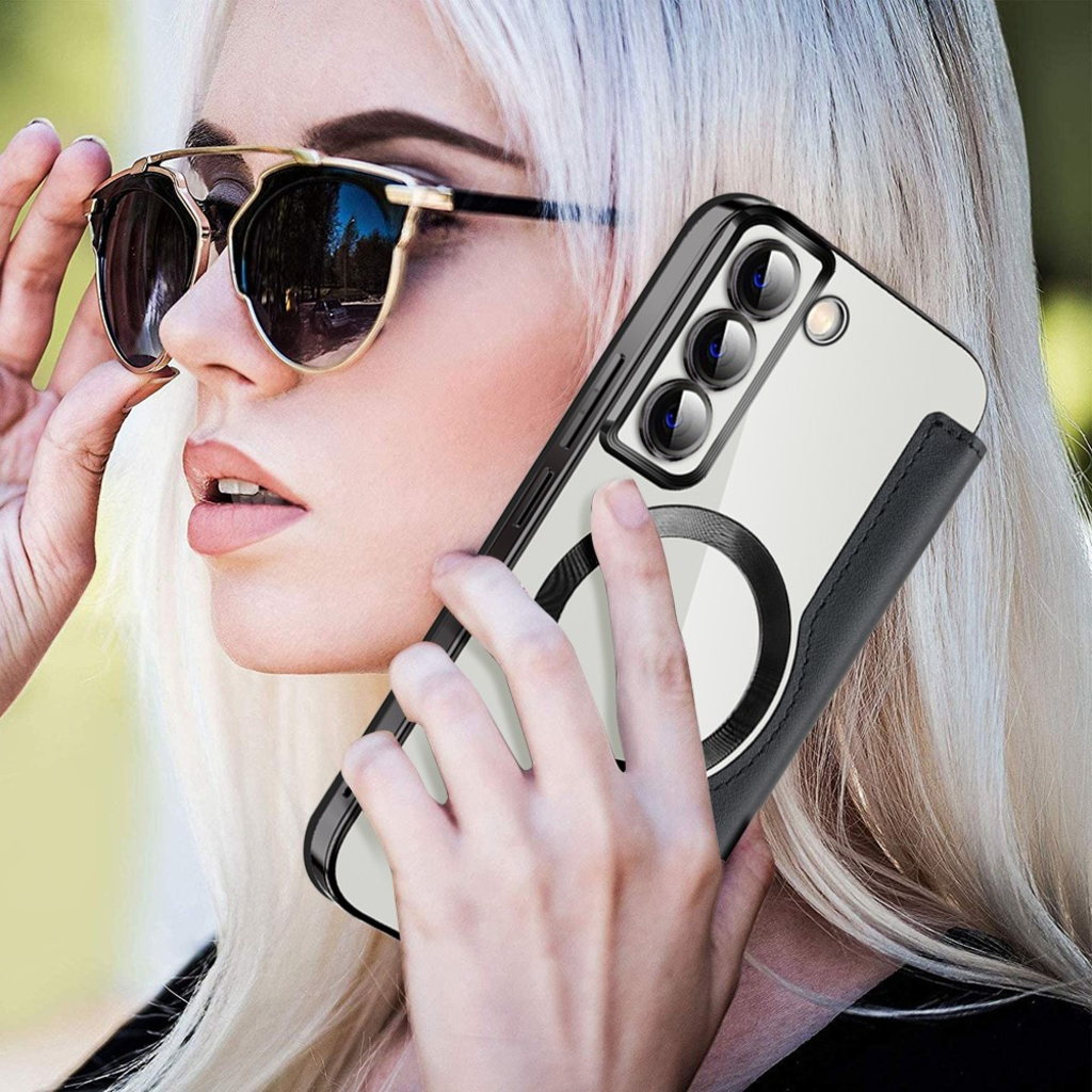  Techsuit - SmartMag Könyv Tok - Samsung Galaxy S22 5G - Fekete tok - 11