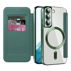  Techsuit - SmartMag könyvtok - Samsung Galaxy S22 5G - Zöld tok