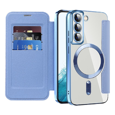  Techsuit - SmartMag Könyv Tok - Samsung Galaxy S22 5G - Világoskék tok