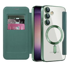  Techsuit - SmartMag könyvtok - Samsung Galaxy S23 - Zöld tok